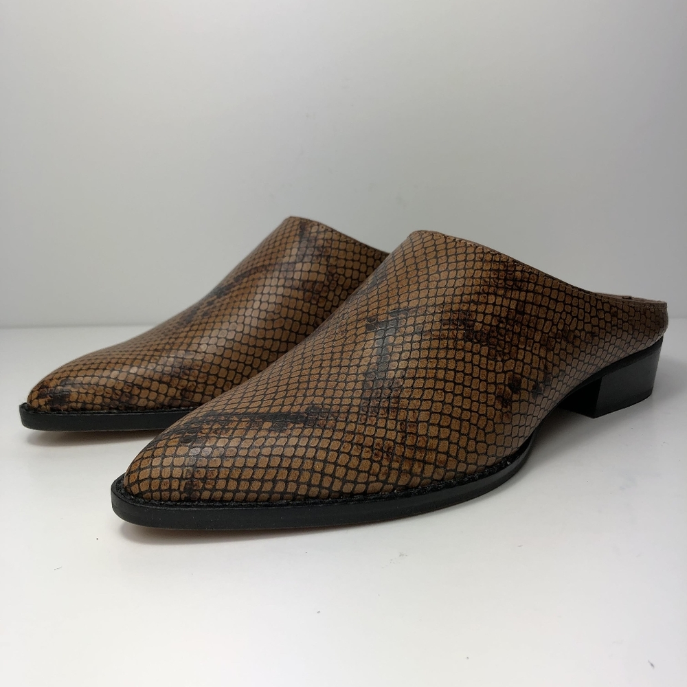 Brown Snake Leather Shoes